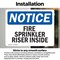 Signmission Fire Sprinkler Riser Inside OSHA Notice Sign, Vinyl Decal, 10in W x 7in L, 2PK OS-2PACK-NS-D-710-L-12677 - alternate 5